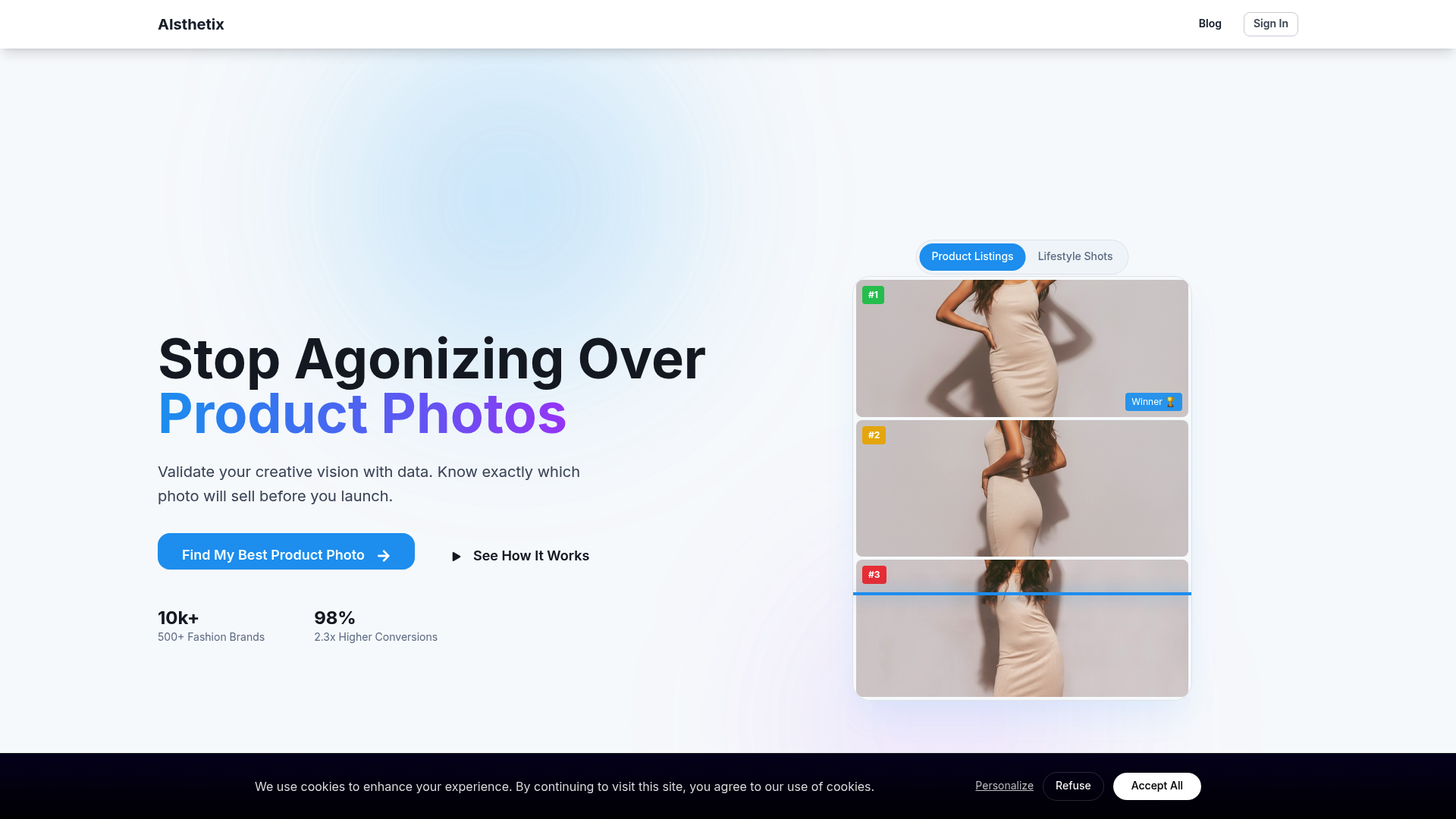 Aisthetix website preview