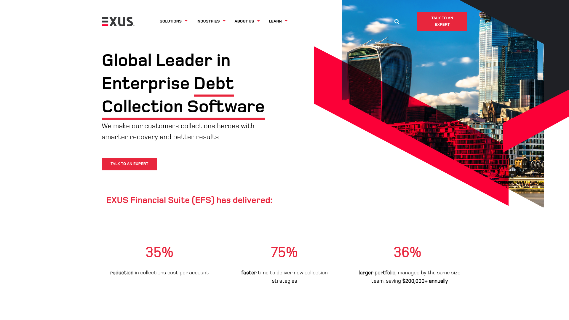 EXUS Ltd website preview